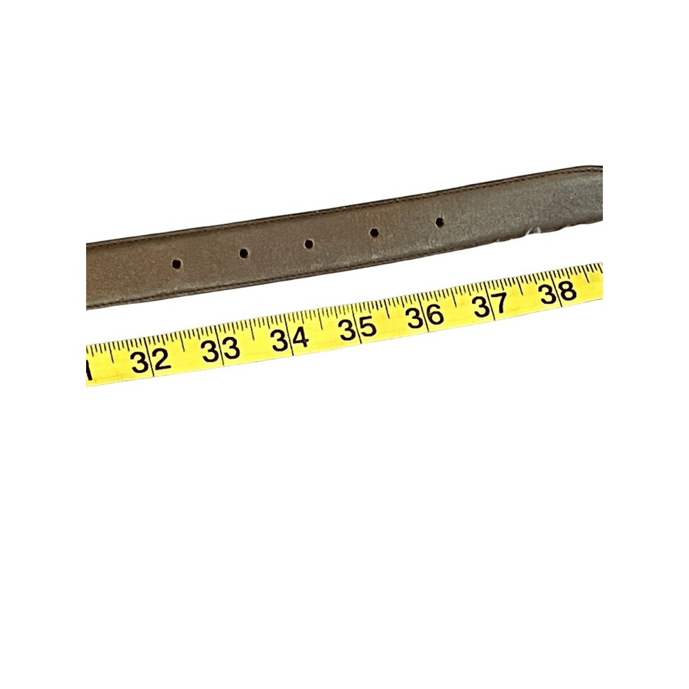 Full Grain Cowhide Dress Belt Gray Men's Size 36/90 Classic Preppy Minimalist‎ - Picture 9 of 9